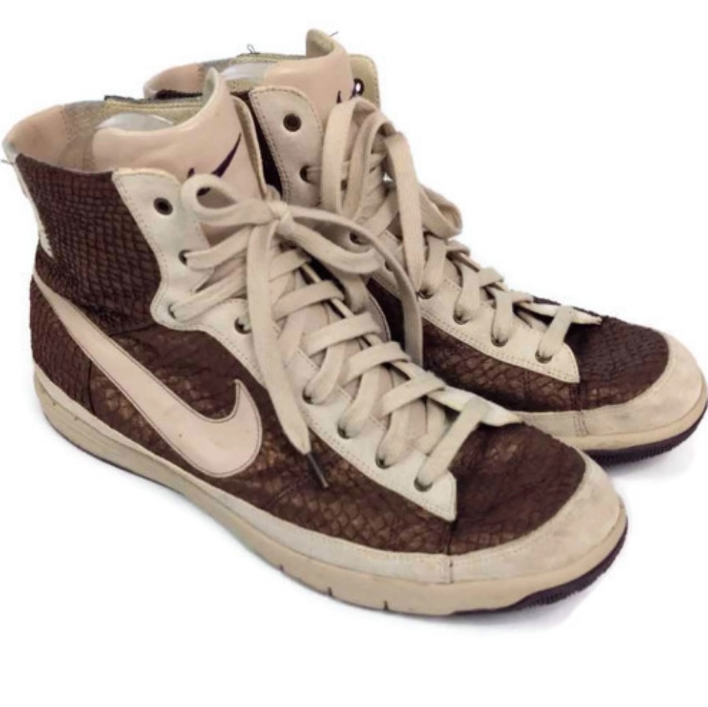 Nike Zoom Blazer Bronze snakeskin High Top sneaker